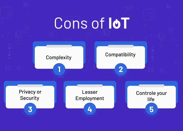 cons of iot infographic