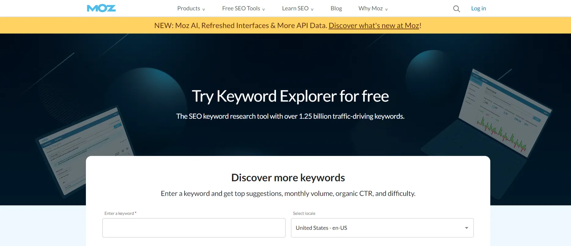 MOZ Keyword Planner